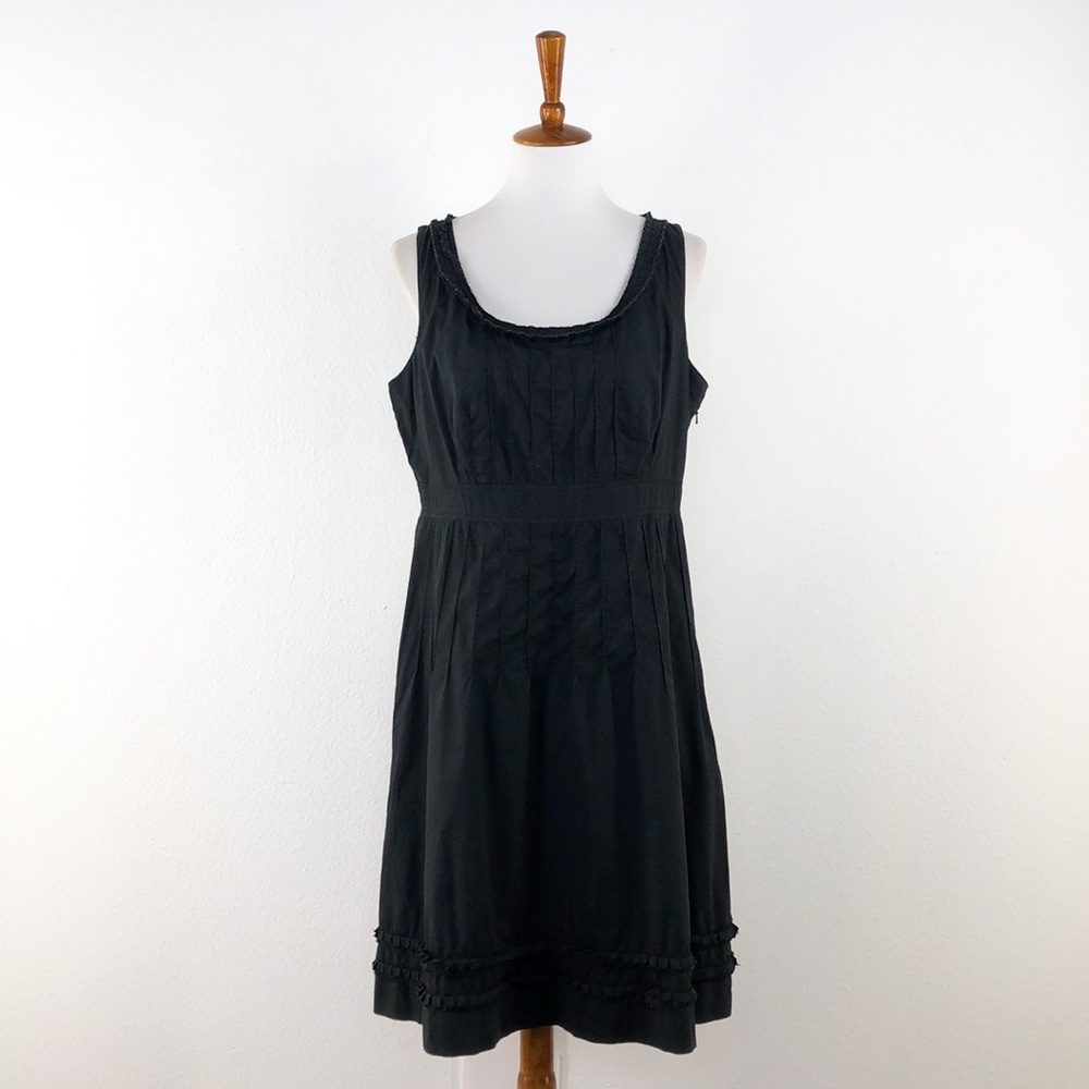 Tory Burch Black Sleeveless Pleated A Line Dress - Picture 1 of 8